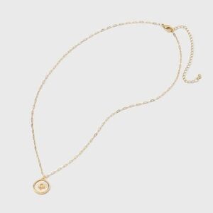 Beloved + Inspired 14K Gold Dipped Mother of Pearl Zodiac Pendant Necklace - NWT